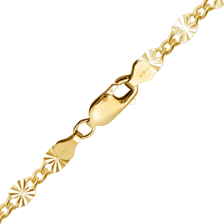 Finished Valentino (Alternating Curb) Bracelet in 14K Gold-Filled (2.80 mm)