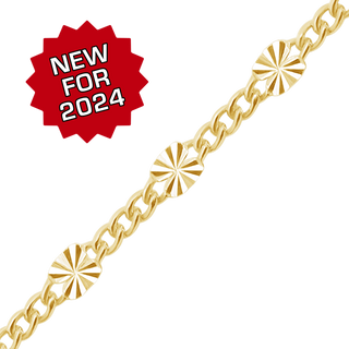 Bulk / Spooled Valentino (Alternating 3X Curb) Chain in 14K Gold-Filled (2.80 mm)