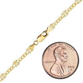 Finished Valentino (Alternating 3X Curb) Bracelet in 14K Gold-Filled (2.80 mm)