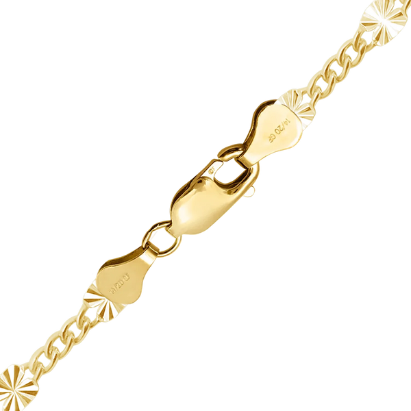 Finished Valentino (Alternating 3X Curb) Necklace in 14K Gold-Filled (2.80 mm)