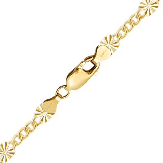 Finished Valentino (Alternating 3X Curb) Bracelet in 14K Gold-Filled (2.80 mm)