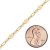 Bulk / Spooled Etched Alternating Valentino Paperclip Chain in 14K Gold-Filled (3.10 mm)