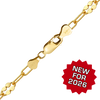 Finished Clover Alternating Valentino Paperclip Anklet in 14K Gold-Filled (3.00 mm)