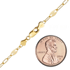 Finished Mirror Alternating Valentino Paperclip Necklace in 14K Gold-Filled (3.00 mm)