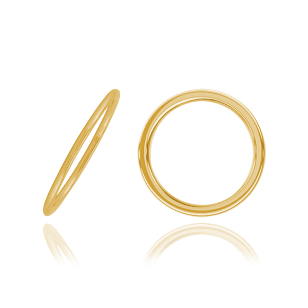 Gold Filled Round Wedding Bands (1.0 mm - 2.0 mm)