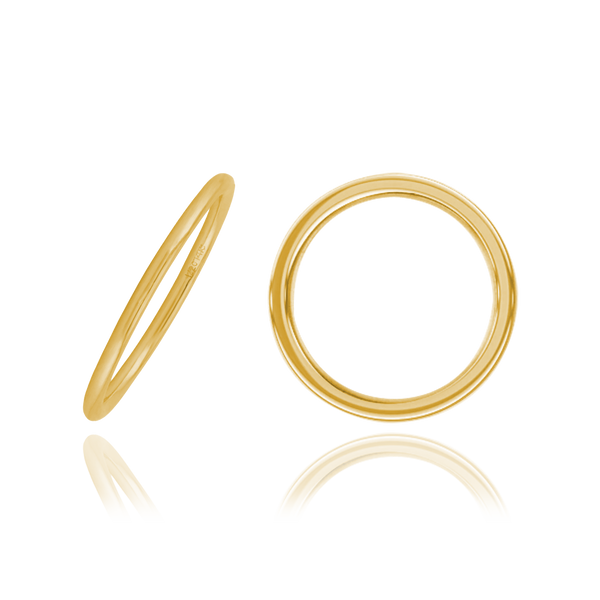 Gold Filled Round Wedding Bands (1.0 mm - 2.0 mm)