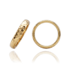 14K Yellow Gold Hammered Domed Wedding Bands (2.0 mm - 6.0 mm)