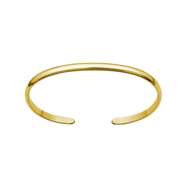 Domed Wire Cuff Bracelet in 14K Gold