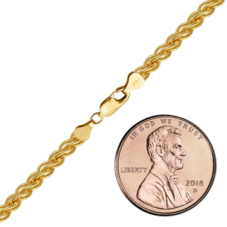 Finished Wheat Anklet in 14K Gold-Filled (1.90 mm - 6.00 mm)