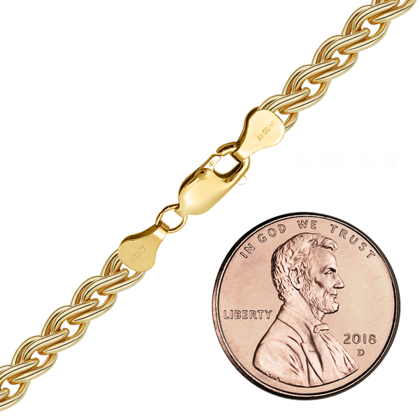 Finished Wheat Bracelet in 14K Gold-Filled (1.90 mm - 6.00 mm)