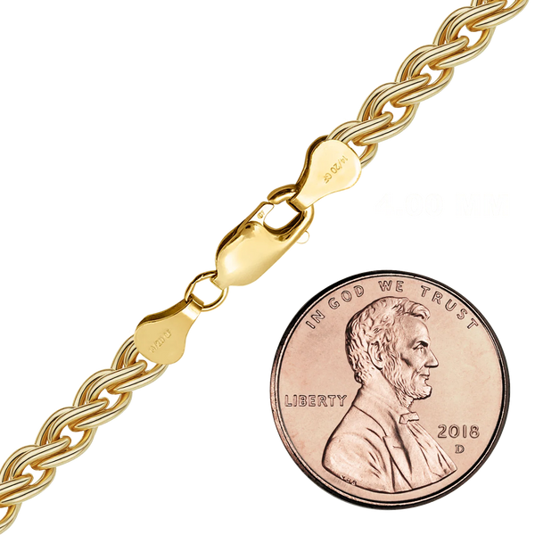 Finished Wheat Anklet in 14K Gold-Filled (1.90 mm - 6.00 mm)