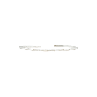 Sterling Silver Bamboo Pattern Cuff Bracelet WPDM33C