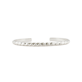 Sterling Silver Twist Pattern Cuff Bracelet WPDM41C