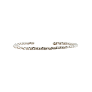 Sterling Silver Double Twist Pattern Cuff Bracelet WPDTW8C