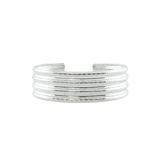 Sterling Silver Scale Pattern Cuff Bracelet WPFL10C