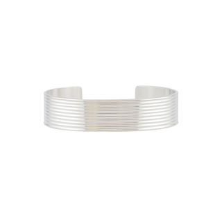 Sterling Silver Striped Pattern Cuff Bracelet WPFL14C