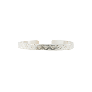 Sterling Silver X Pattern Cuff Bracelet WPFL63C