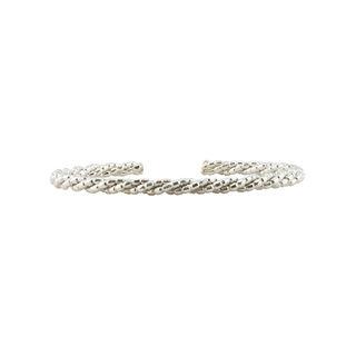 Sterling Silver Bamboo Pattern Cuff Bracelet WPTTW4C