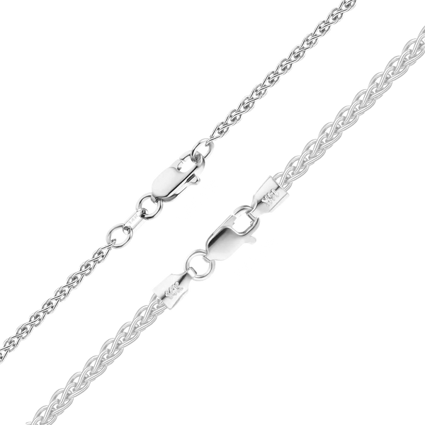 Finished Wheat Bracelet in 14K White Gold (1.25 mm - 2.00 mm)