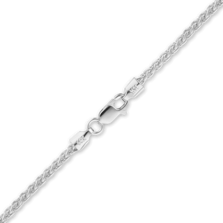 Finished Wheat Necklace in 14K White Gold (1.25 mm - 2.00 mm)