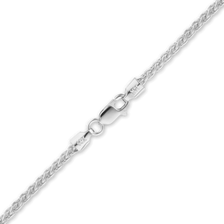 Finished Wheat Anklet in 14K White Gold (1.25 mm - 2.00 mm)