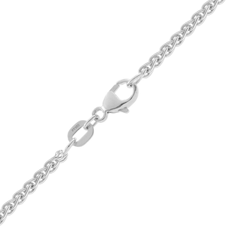 Finished Round Wheat Chain in Platinum (1.00 mm - 1.90 mm)