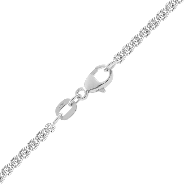 Finished Round Wheat Bracelet in Platinum (1.00 mm - 1.90 mm)