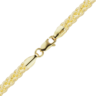 Finished Wheat Anklet in 14K Yellow Gold (1.25 mm - 3.50 mm)