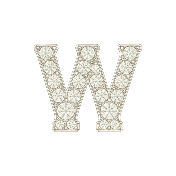 Large Initial Charm with Natural Diamonds Finding in 14K Gold (8 mm)