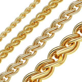 Bulk / Spooled Wheat Chain in 14K Gold-Filled (1.90 mm - 6.00 mm)