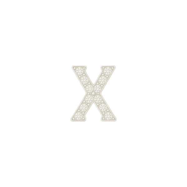 Small Initial Charm with Natural Diamonds Finding in 14K Gold (.005 ct)