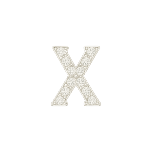 Large Initial Charm with Lab Grown Diamonds Finding in 14K Gold (8 mm)