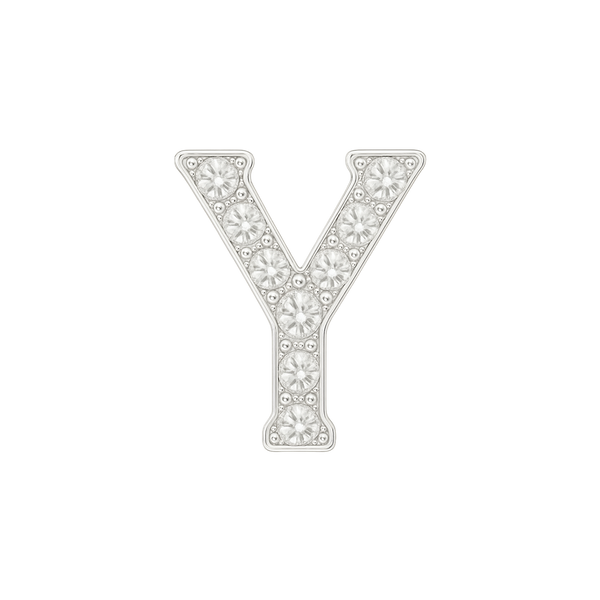 Large Initial Charm with Natural Diamonds Finding in 14K Gold (8 mm)