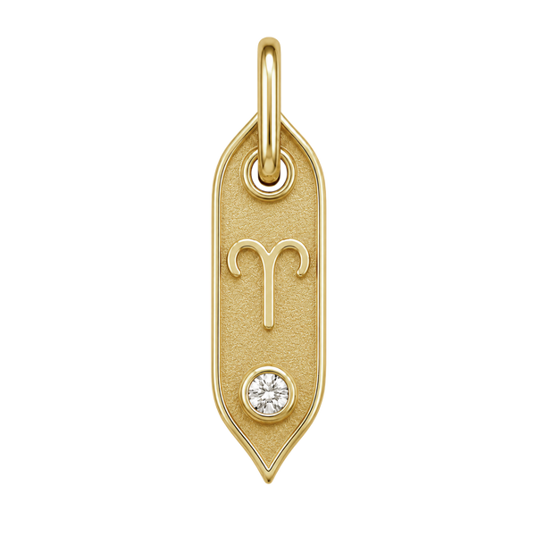 Zodiac Initial Pendant Charms in Sterling Silver (25.00 mm)