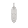 Zodiac Initial Pendant Charms in Sterling Silver (25.00 mm)