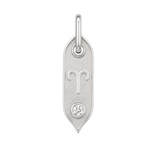 Zodiac Initial Pendant Charms in Sterling Silver (25.00 mm)