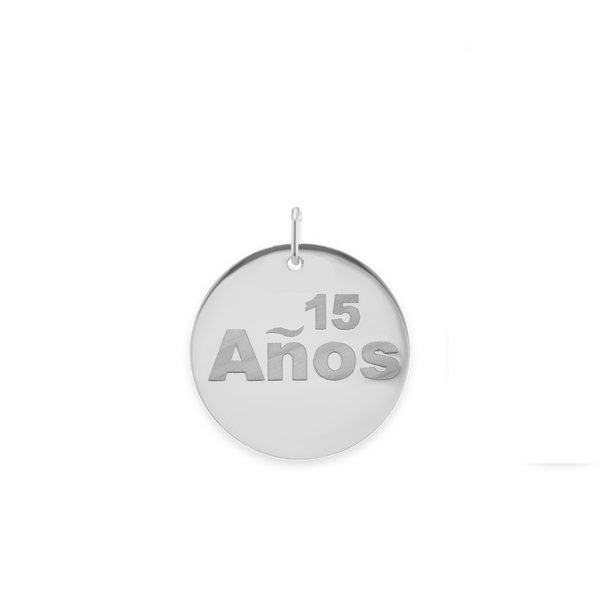 15 Años Charm in Sterling Silver (25 x 20mm)