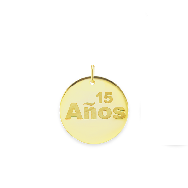 15 Años Charm in Sterling Silver (25 x 20mm)