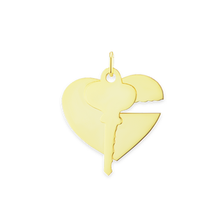 Heart and Key Charm (29 x 25mm)