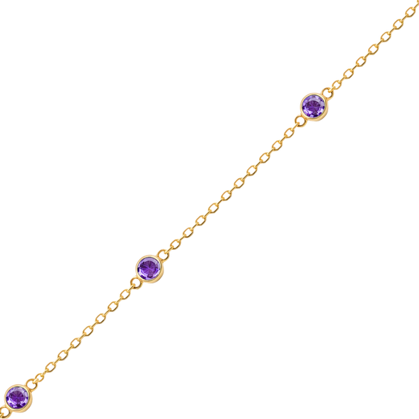 Bulk / Spooled Diamond by the Yard Cable Chain in 14K Yellow Gold (Diamond Bezel: Every 1.5")