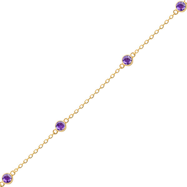 Bulk / Spooled Diamond by the Yard Cable Chain in 14K Yellow Gold (Diamond Bezel: Every 1.5")