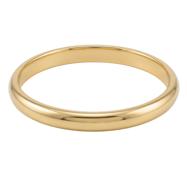 Domed Wire Bangle Bracelet in 14K Gold