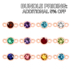 Diamond or Gemstone 12 Month Bezel Charm Bundle in 14K Gold