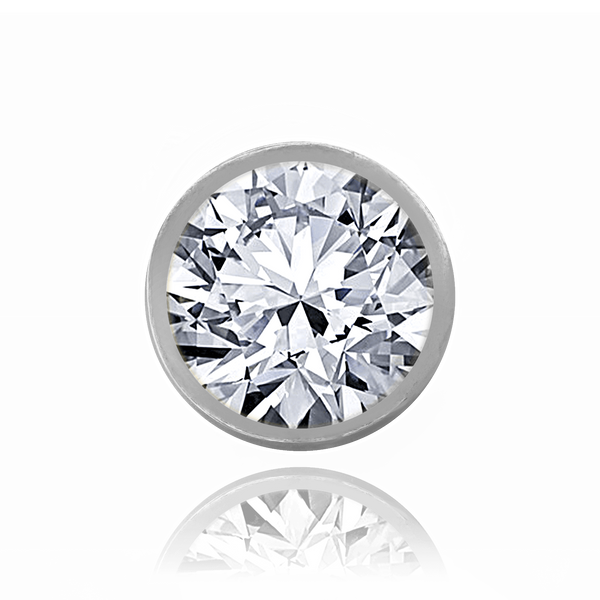 Round High Straight Bezels With Bearing in Sterling Silver (3.00 mm - 7.00 mm)