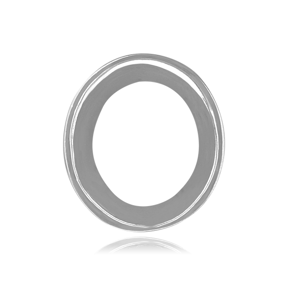 Oval Tapered Bezels in Sterling Silver (4.50 x 3.00 mm - 14.00 x 12.00 mm)