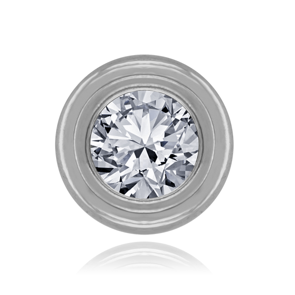 Round Wide Base Bezels in Sterling Silver (4.00 mm - 6.50 mm)