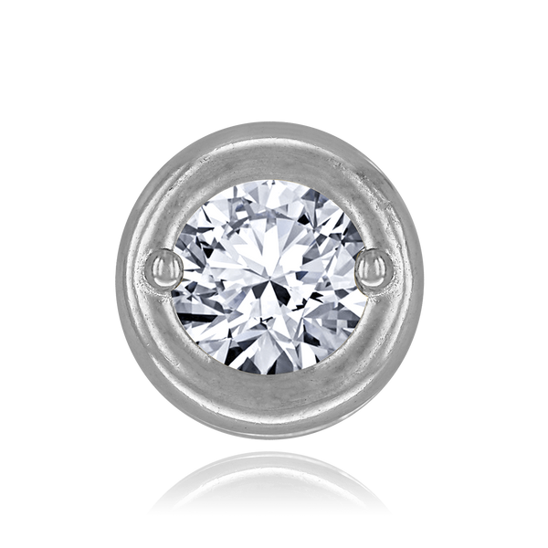 Round Bezels With Two Prongs in Sterling Silver (4.00 mm - 5.75 mm)