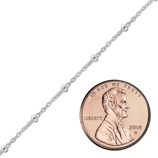 Bulk / Spooled Cable Stud (Satellite) Chain in Sterling Silver (1.10 mm)