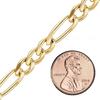 Bulk / Spooled Classic Figaro Hollow Chain in 14K Yellow Gold (4.80 mm - 6.60 mm)