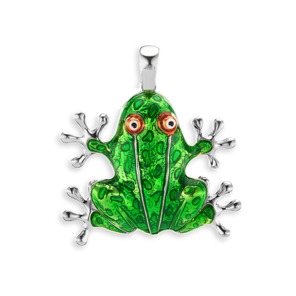 Frog Charm in Sterling Silver (38 x 35mm)